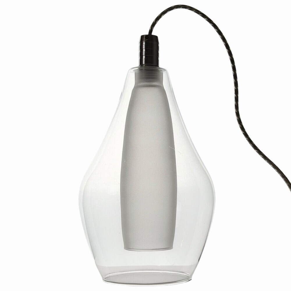 Kuzco Victoria Pendant LED Light Fixture Clear Glass Frosted Centre PD3005